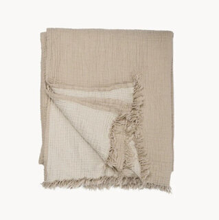 Solid Crinkle Throw - Fawn Pale Beige/Medium Beige Product Image